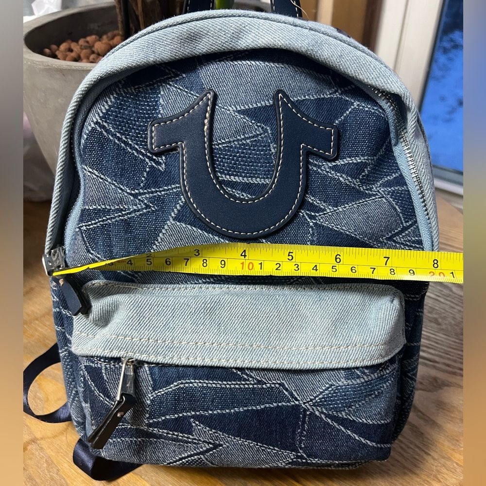 TRUE RELIGION Mini Denim Logo Backpack for Men and Women New - Picture 9 of 11